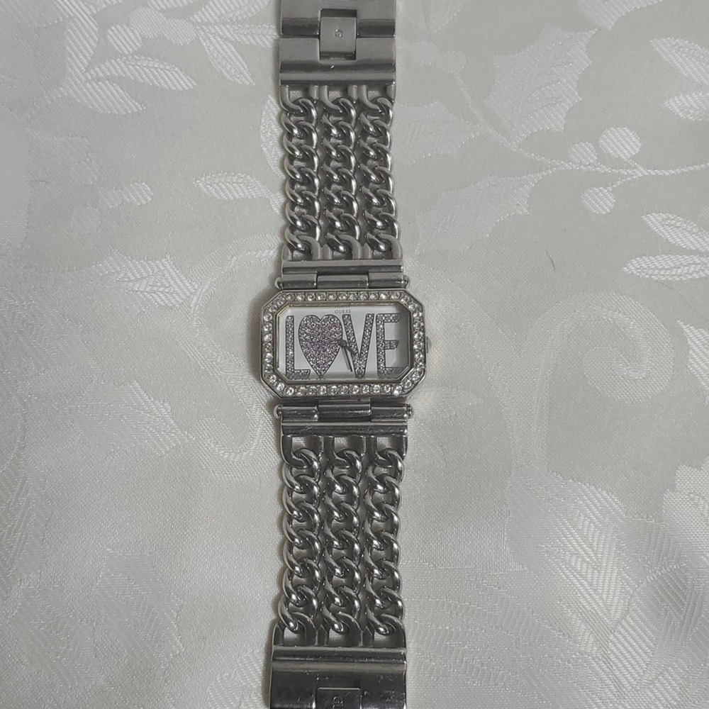 Guess Silver Love Bling Watch